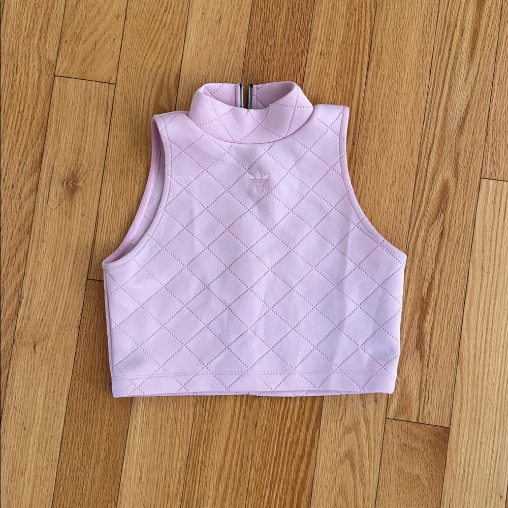 Adidas Light Pink Quilted Sleeveless Top